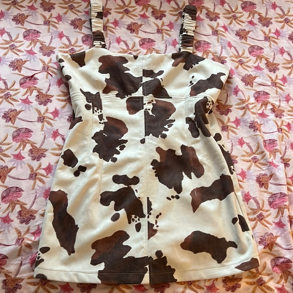Cowprint overlay romper
